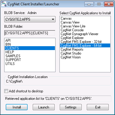 CygNet Client Installer/Launcher